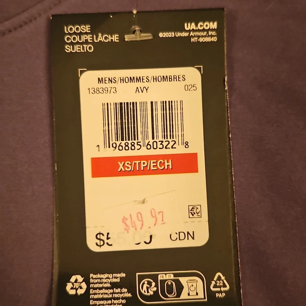 Men's Grey Athletic Shirt Xs - Picture 2 of 4